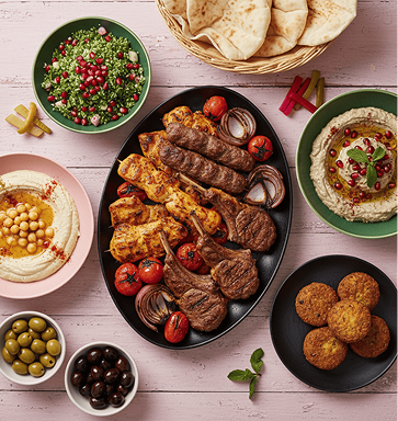 Buffet mixte libanais viandes et végétarien · Atawla Paris